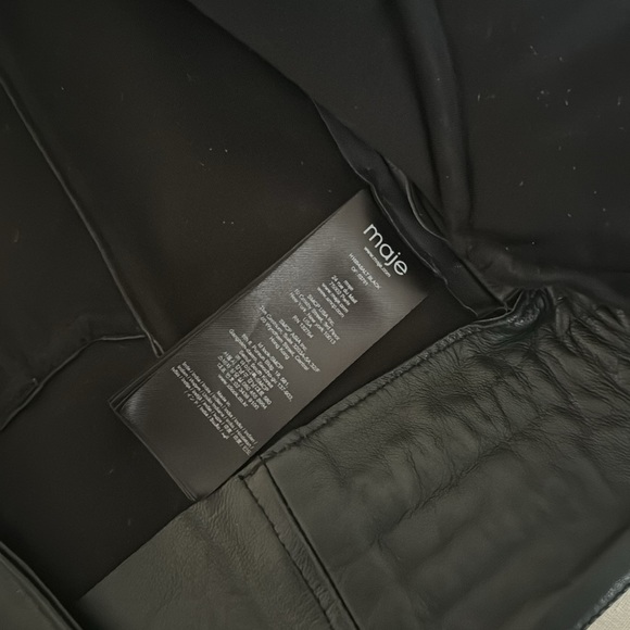 Maje leather jacket - black - size 38 - Picture 3 of 3